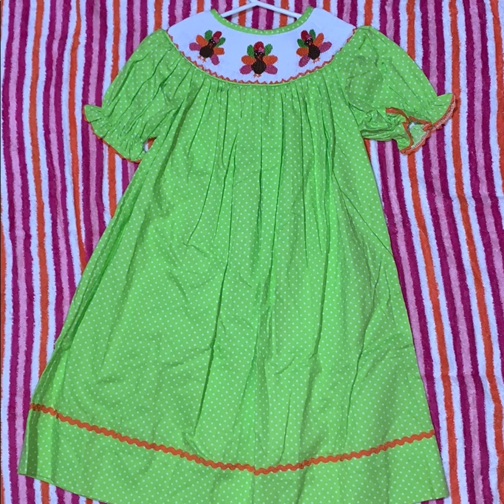 Smocked Turkey Dress!